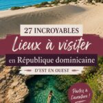 Plage paradisiaque en République Dominicaine avec palmiers et eaux turquoises