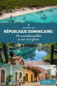 Plage de Punta Cana avec des palmiers et des eaux turquoise en République Dominicaine.