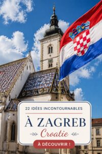 Vue panoramique de la ville de Zagreb avec ses monuments emblématiques