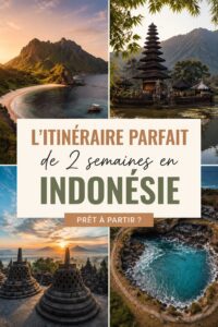 Itinéraire de voyage en Indonésie avec des paysages tropicaux