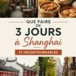 Vue du Bund à Shanghai avec des gratte-ciels en arrière-plan, représentant un mélange de modernité et de tradition.