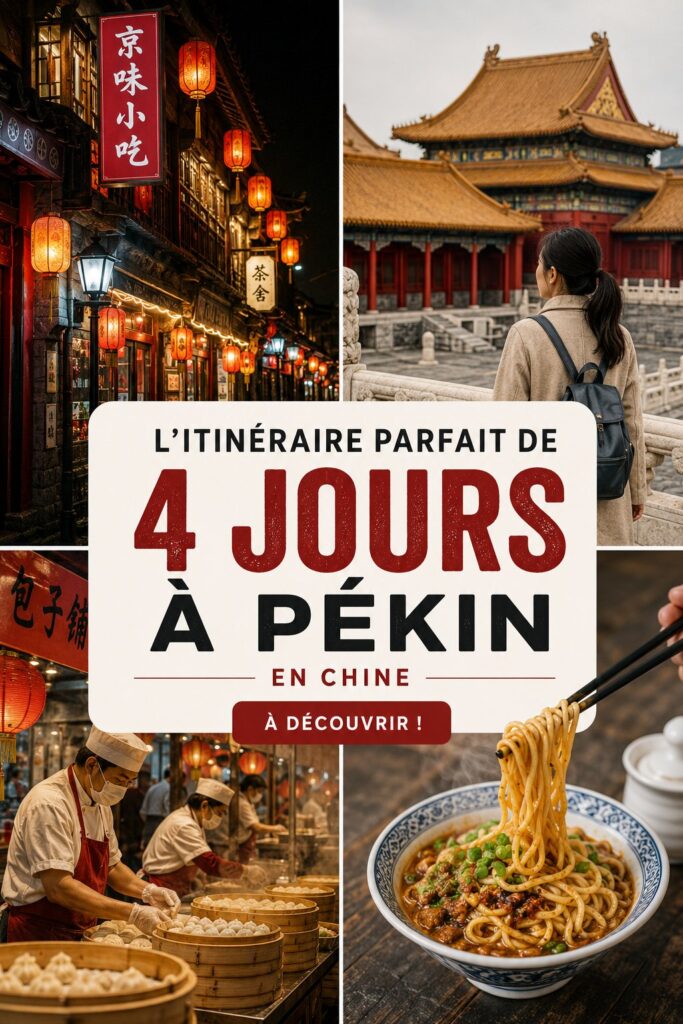 Itinéraire de 4 jours à Pékin, affichant la Cité Interdite