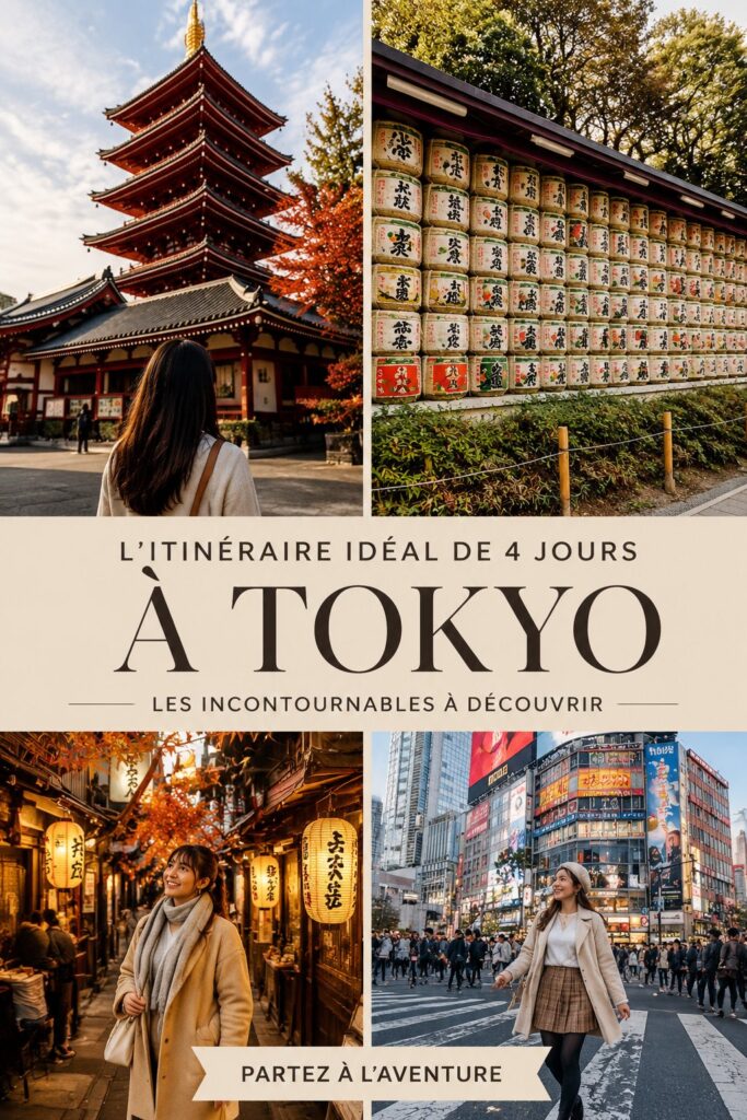 Vue panoramique de Tokyo avec ses gratte-ciels et temples traditionnels, parfait pour un voyage mémorable.