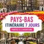 Photos d'un itinéraire de 7 jours aux Pays-Bas avec des paysages variés.