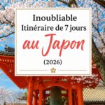 Un itinéraire coloré d'une semaine au Japon avec des paysages urbains et naturels.