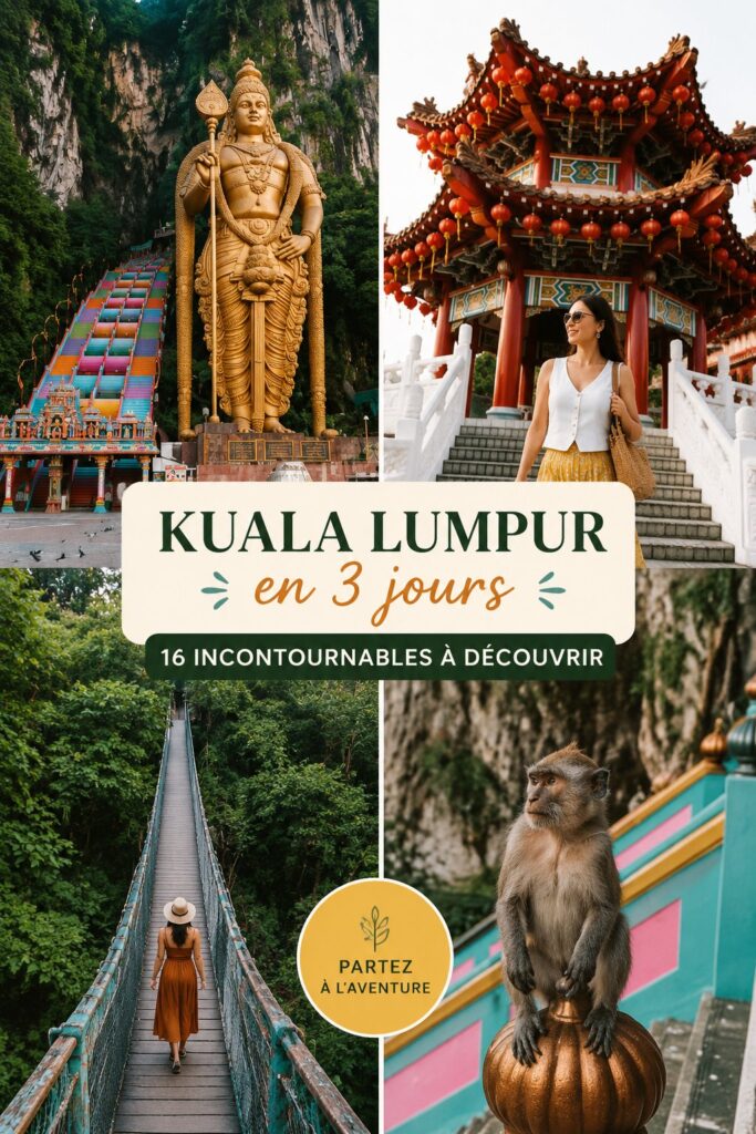 Itinéraire de 3 jours à Kuala Lumpur avec des photos emblématiques de la ville