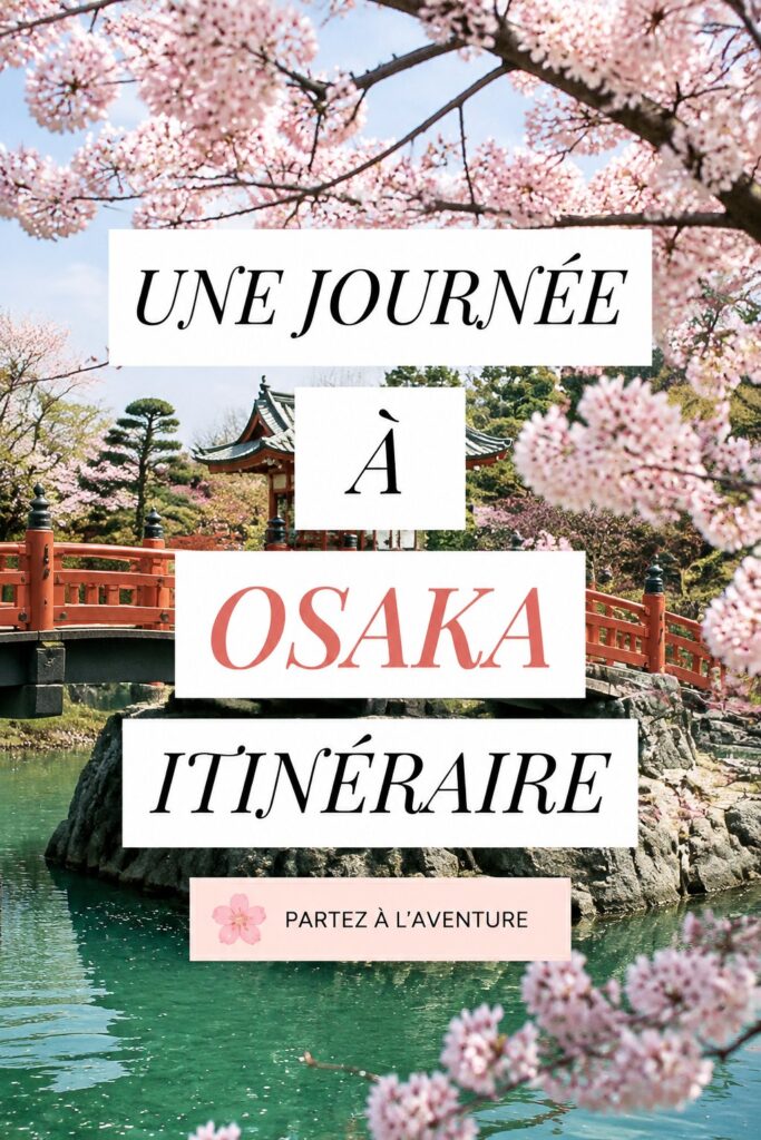 Vue du château d'Osaka entouré de cerisiers en fleurs