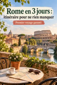 Vue emblématique du Colisée de Rome, incontournable lors d'un itinéraire de 3 jours.