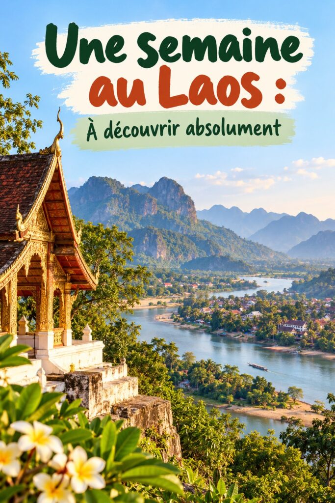 Vue panoramique du paysage verdoyant du Laos.