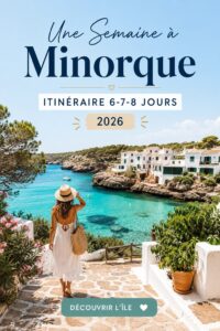Vue panoramique sur une plage idyllique de Minorque