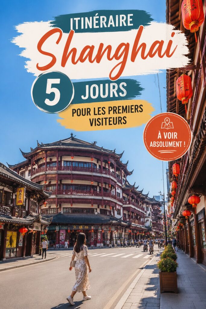 Une vue panoramique de Shanghai avec ses gratte-ciels illuminés la nuit.
