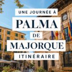 Vue panoramique sur la cathédrale de Palma de Majorque au coucher du soleil