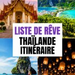 Itinéraire de rêve à travers la Thaïlande, incluant paysages et culture.