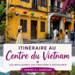 Paysage magnifique du Vietnam central avec temples et rizières.