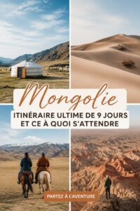 Paysage pittoresque en Mongolie avec montagnes et steppes.