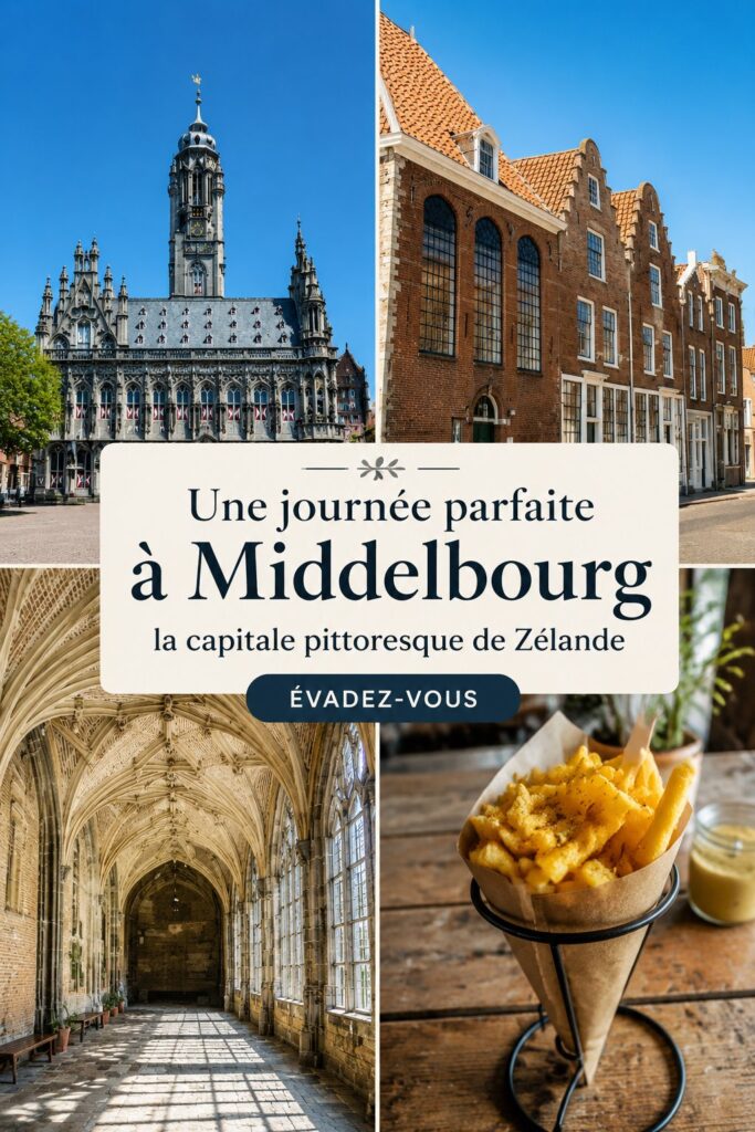 Vue panoramique de Middelbourg avec ses canaux et son architecture typique