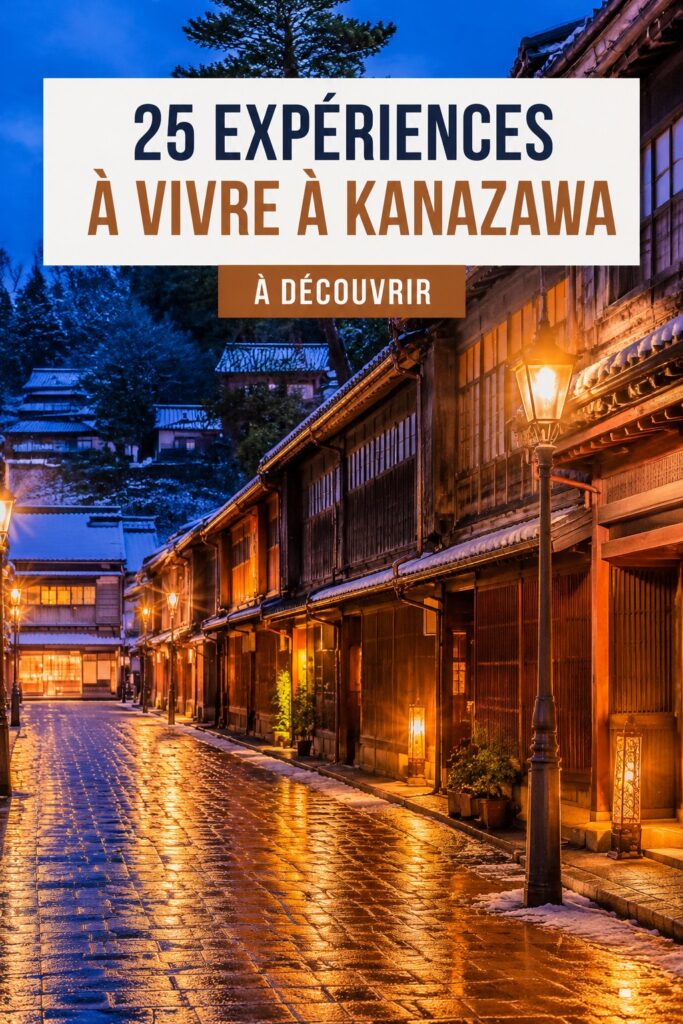 Vue panoramique de Kanazawa, Japon, montrant ses jardins et temples