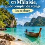 Vue panoramique de la plage de Langkawi avec ses eaux turquoise et son sable fin.