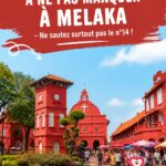 Vue panoramique du célèbre Jonker Street à Melaka, rempli de boutiques et de stands de nourriture.