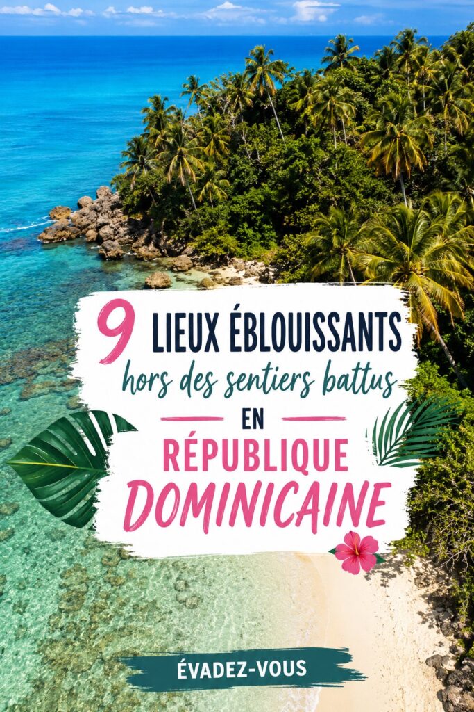 Vue panoramique d'un lieu caché en République dominicaine, entouré de nature luxuriante.