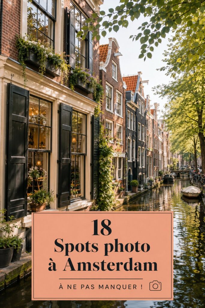 Vue pittoresque des canaux amstellodamois, idéale pour la photographie