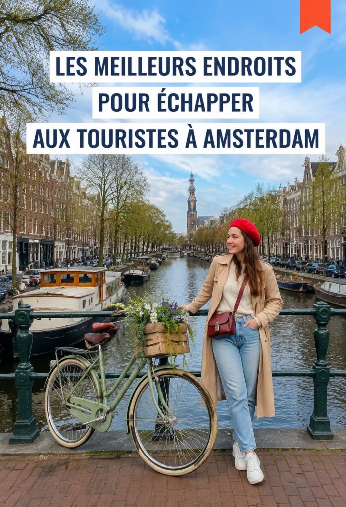 Vue d'un quartier tranquille d'Amsterdam avec des canaux et peu de touristes