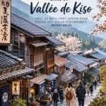 Vue panoramique de Magome, village historique de la vallée de Kiso au Japon