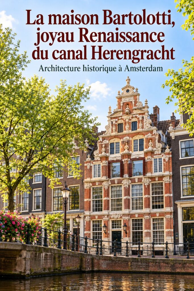 Maison Bartolotti sur le canal Herengracht, un sublime exemple de l'architecture Renaissance à Amsterdam.