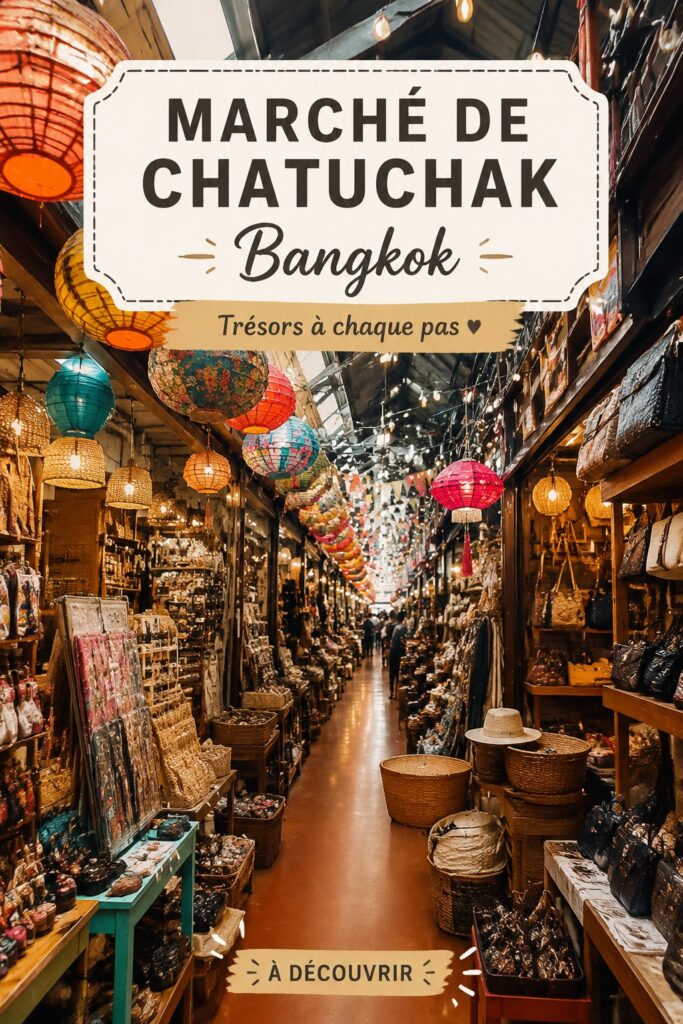 Marché Chatuchak à Bangkok, vibrant d'activité et de couleurs