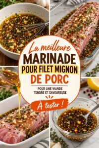 Un filet mignon mariné, grillé et prêt à être servi avec des légumes.