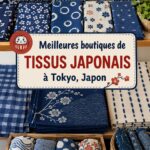 Boutique de tissus japonais à Tokyo avec une variété de textiles colorés
