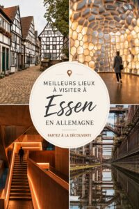 Vue panoramique sur la ville d'Essen, montrant ses monuments emblématiques.
