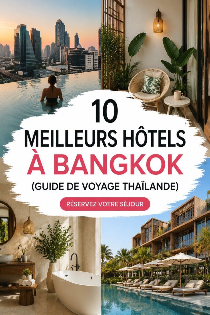 Vue panoramique d'un hôtel de luxe à Bangkok