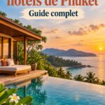 Vue panoramique d'un des meilleurs hôtels à Phuket au bord de la plage
