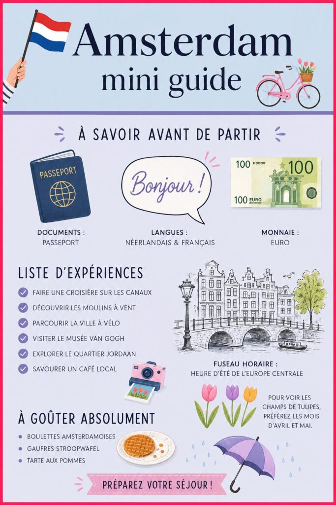 Mini guide pratique pour explorer Amsterdam