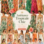Moodboard tropical chic inspiré des éléments d'Amérique latine