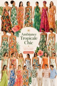 Moodboard tropical chic inspiré des éléments d'Amérique latine