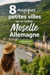 Vue panoramique sur une petite ville pittoresque le long de la Moselle en Allemagne