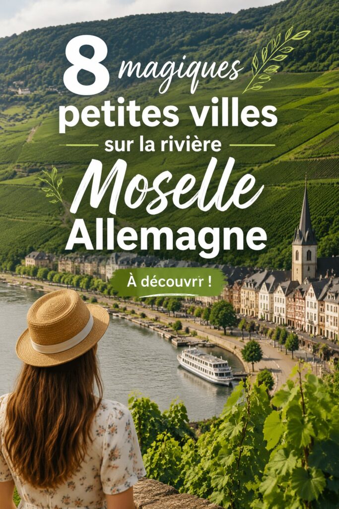 Vue panoramique sur une petite ville pittoresque le long de la Moselle en Allemagne