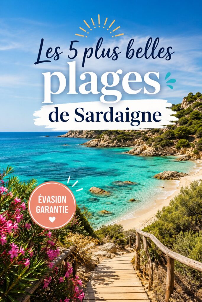 Plage de sable fin et eaux cristallines en Sardaigne