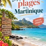 Plage paradisiaque de Martinique avec eau turquoise et sable blanc.