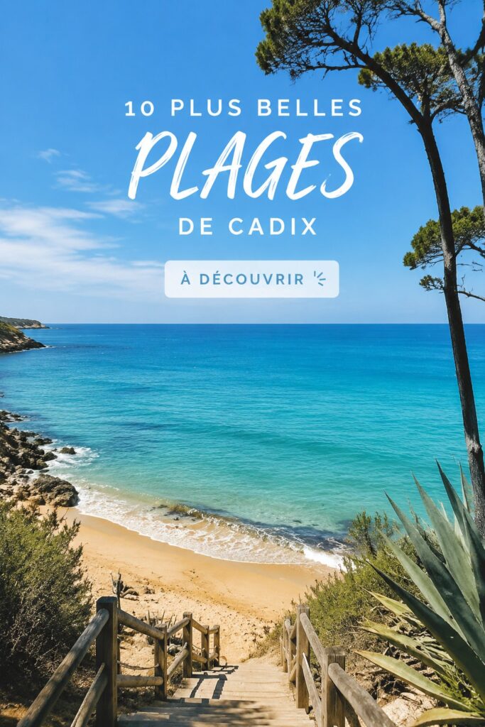 Plage de Cadix avec ses eaux turquoise et son sable doré
