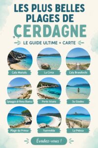 Plage de rêve en Sardaigne avec sable doré et mer turquoise