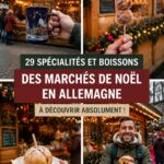 Plats traditionnels de Noël allemands exposés sur un marché de Noël