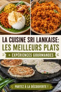 Assiette de curry sri-lankais accompagné de riz et de condiments