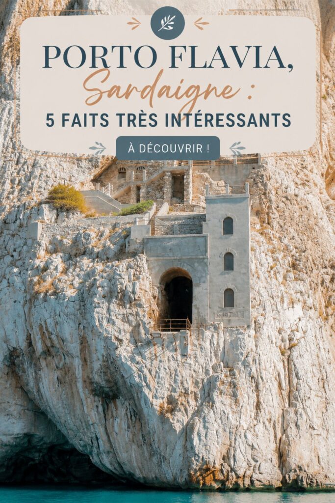 Vue panoramique de Porto Flavia avec ses falaises majestueuses en arrière-plan