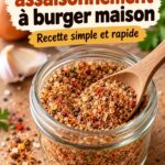 Assaisonnement burger fait maison sur une table en bois