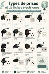 Exemple de prises électriques allemandes avec un adaptateur compatible