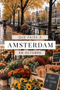 Visite d'Amsterdam en octobre, avec les couleurs de l'automne