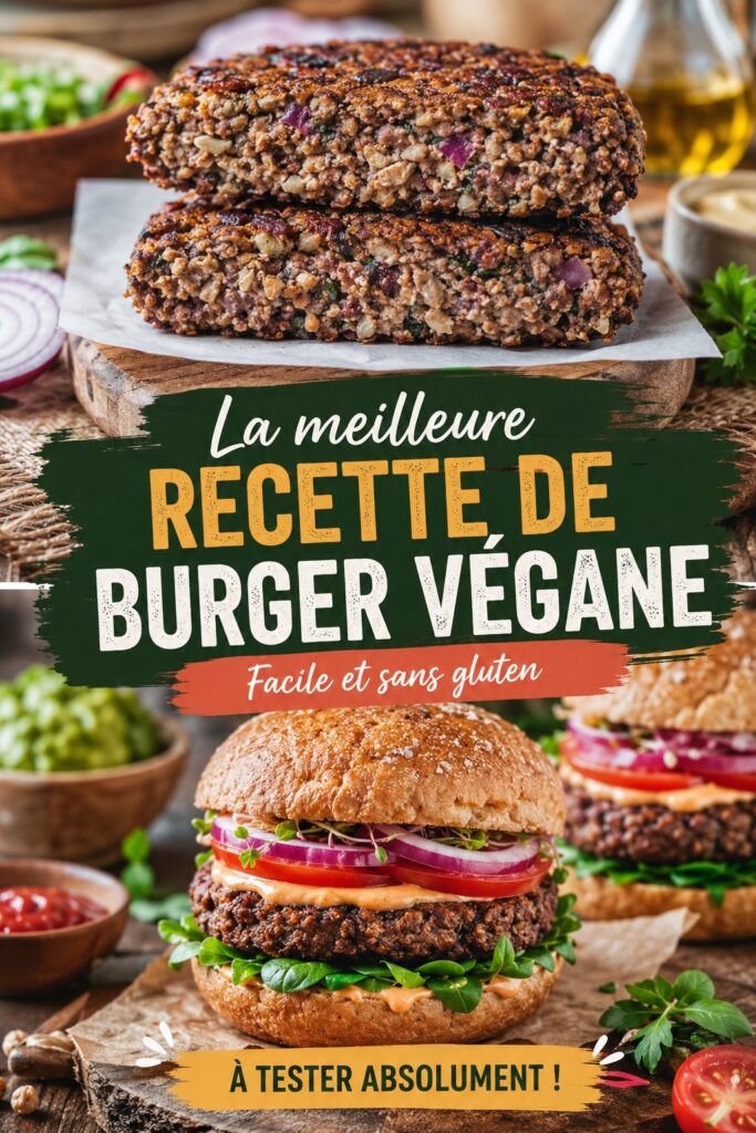 Recette de burger vegan savoureux avec garnitures fraîches